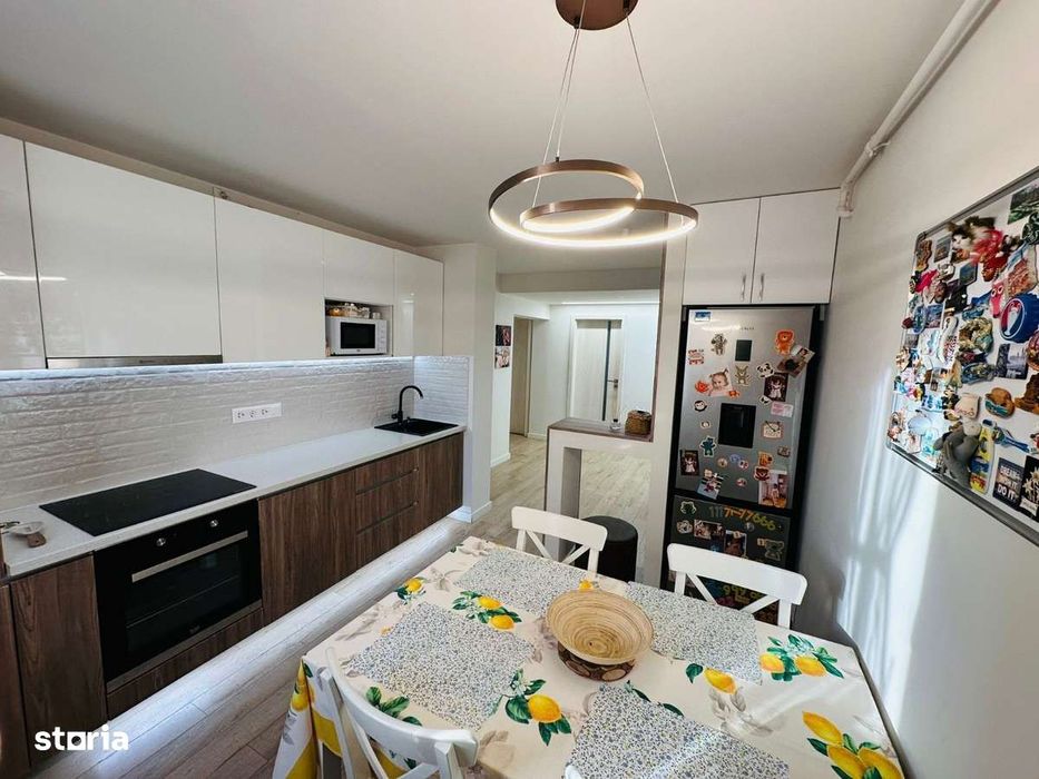 Apartament modern 3 camere bloc vila Dva Nord - finisat , mobilat