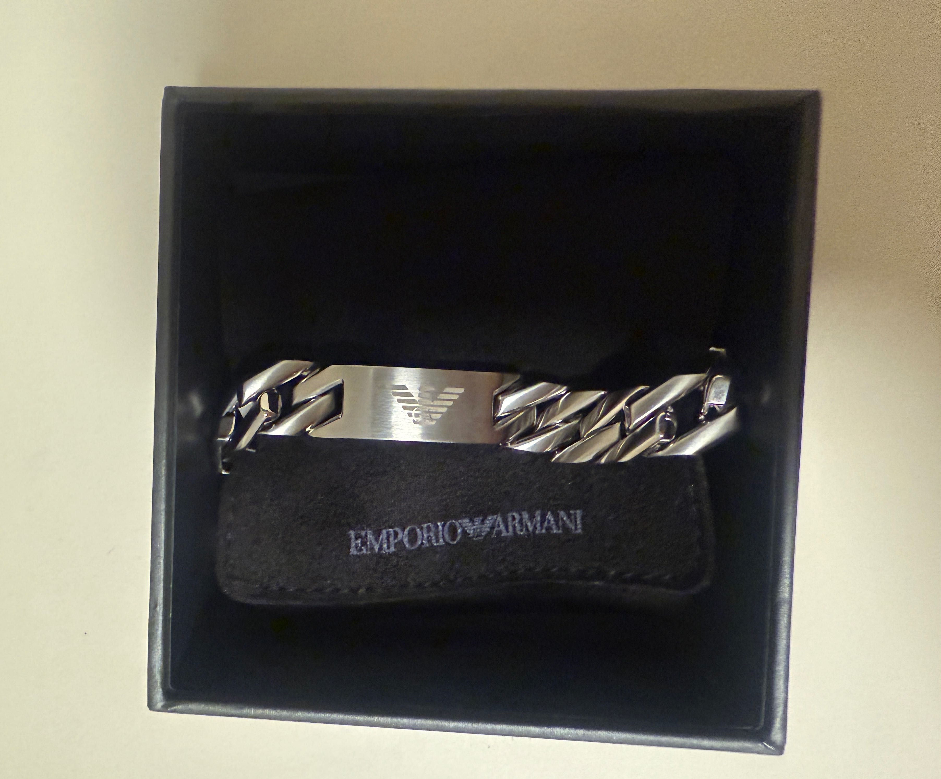Сребърна гривна Armani