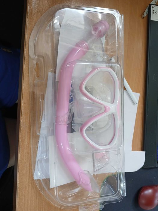 Set snorkeling copii NLMWTI, masca panoramica 180°, anti-aburire