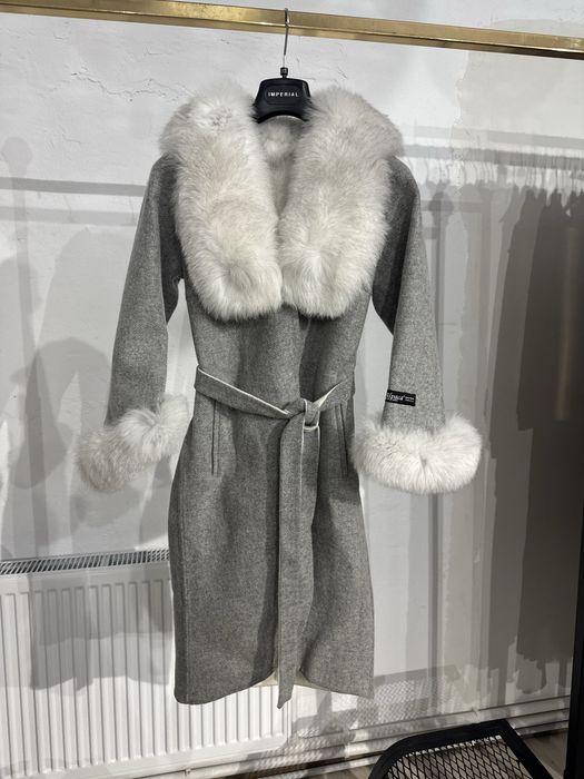 Palton Alpaca cu blanita