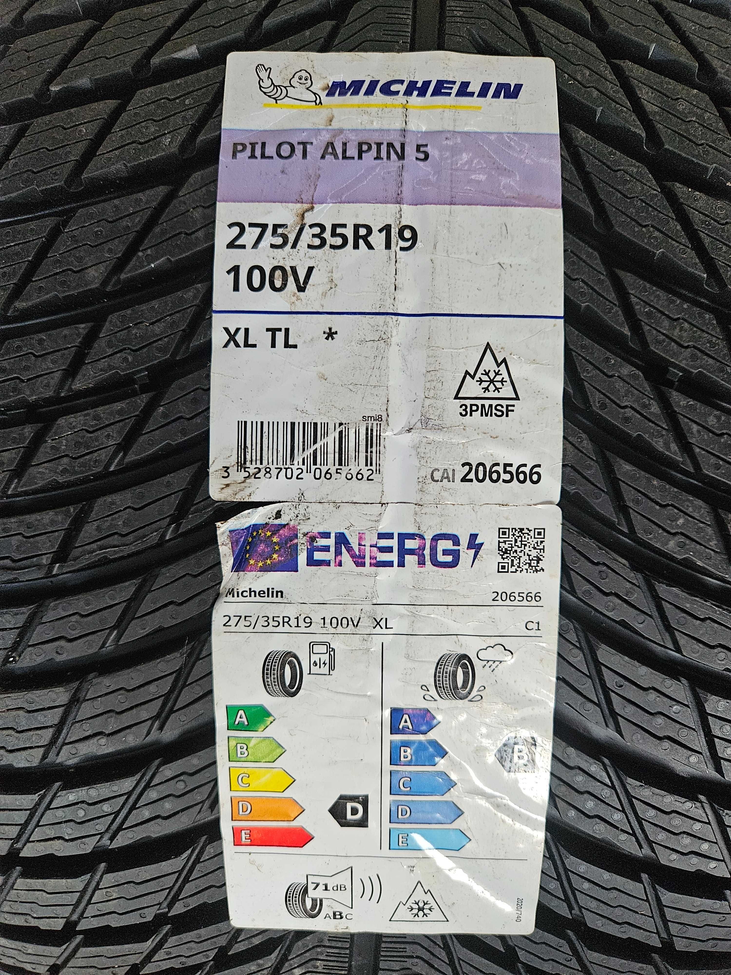2 Нови зимни гуми 275/35R19 Michelin PilotAlpin 5* 100V DOT2024 France