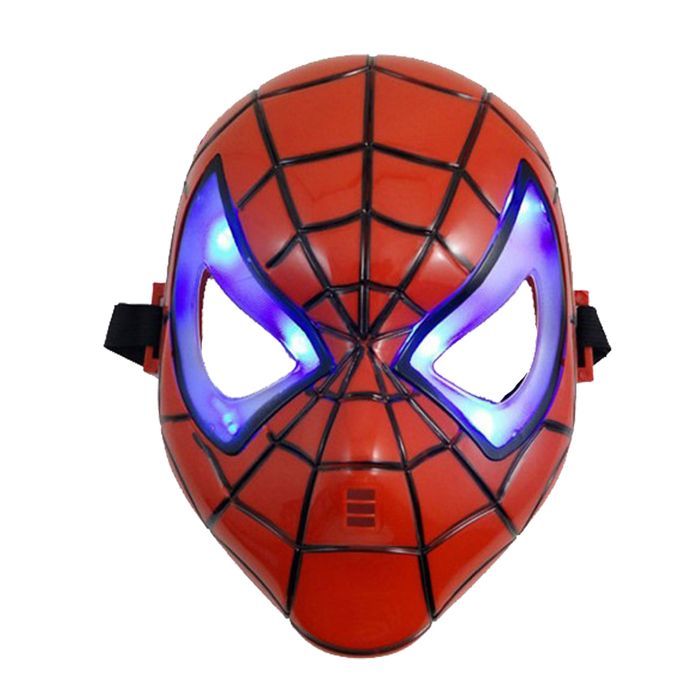 Set costum Spiderman muschi 5-7 ani, 110-120 cm, manusi si masca LED