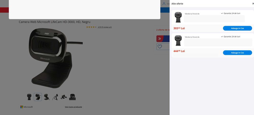 Camera web / supraveghere Microsoft Lifecam 3000