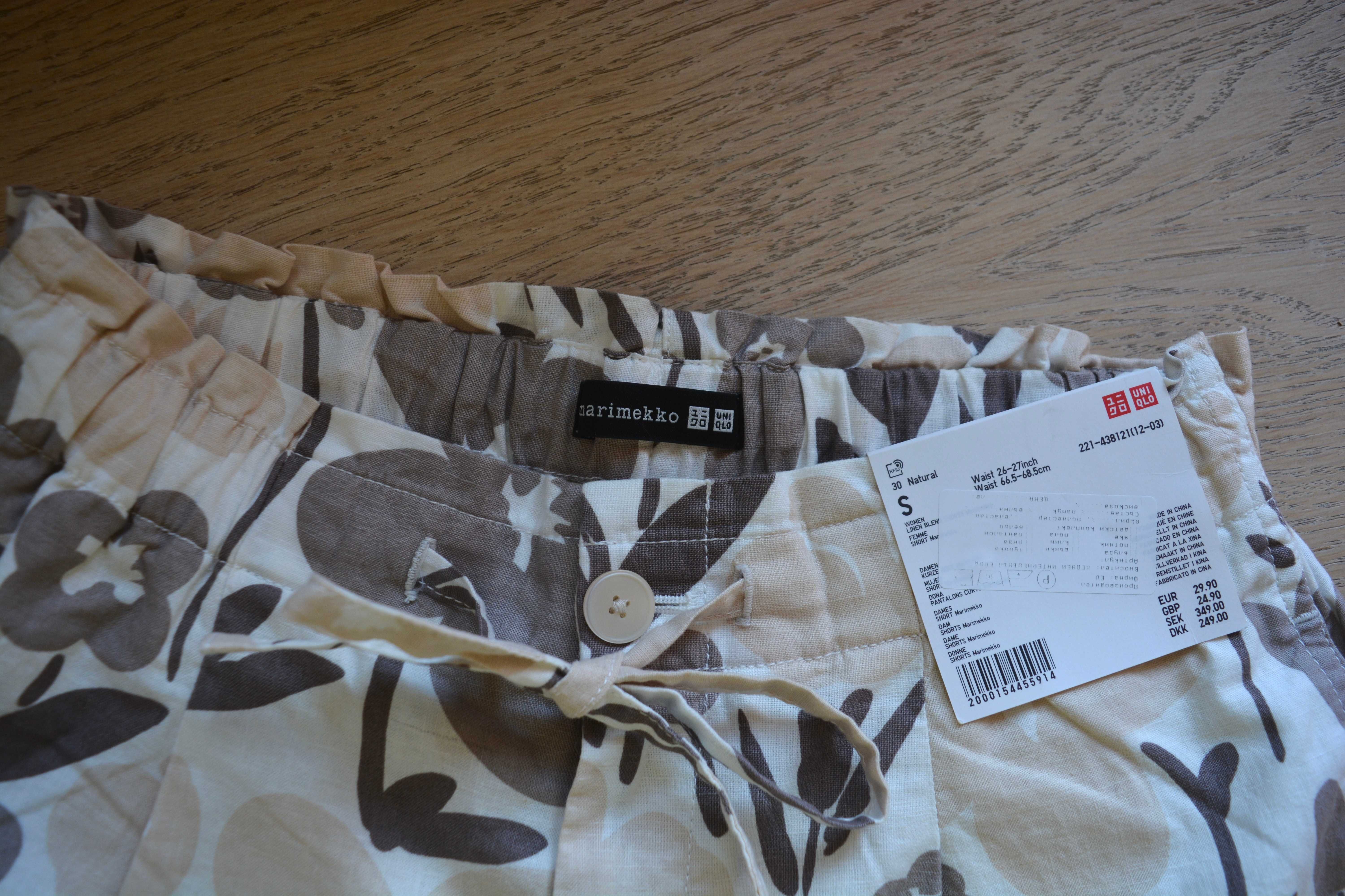 Uniqlo x Marimekko къси панталони лен