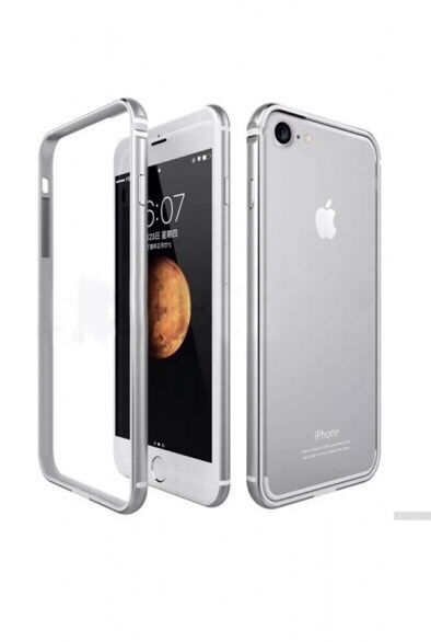 Bumper aluminiu + cauciuc pentru IPhone 6, 7, 8 SE 2020