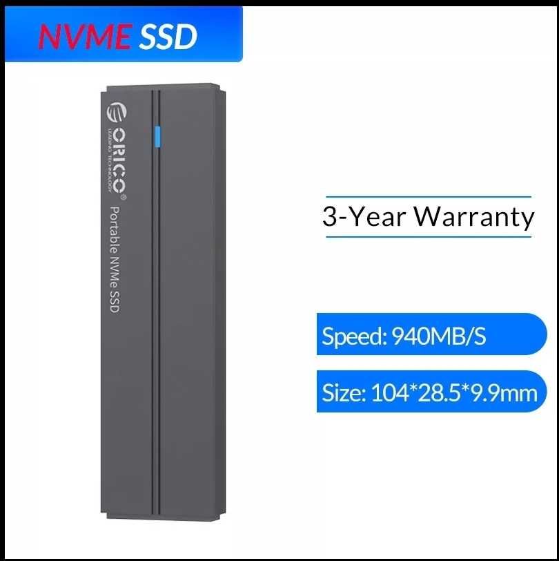 ORICO SSD 256gb в корпус M.2, TypeC Gen2, NVMe/Sata, 10Gbps