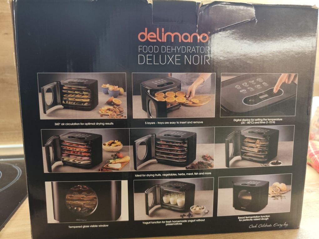 Сушилня за плодове и зеленчуци Delimano Deluxe Noir, 300 W
