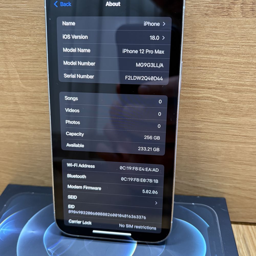 iPhone 12 Pro Max - 256GB - Бял