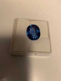 Safir albastru superb mare 18.60 ct 16.9x14.04x8.14 certificat