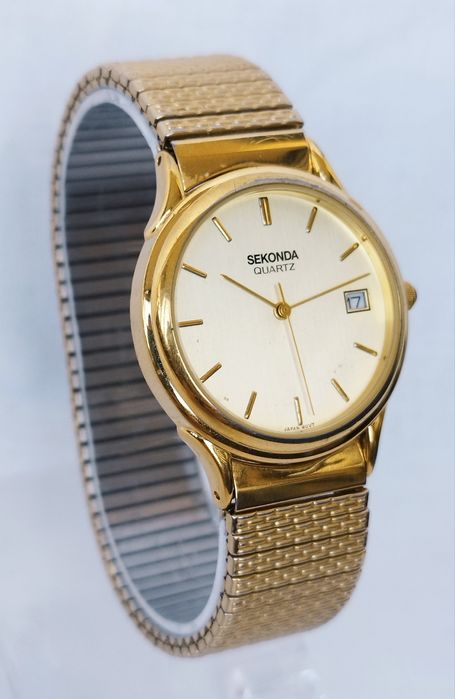 Ceas de damă Sekonda cu quartz, carcasă și curea din oțel inoxidabil.