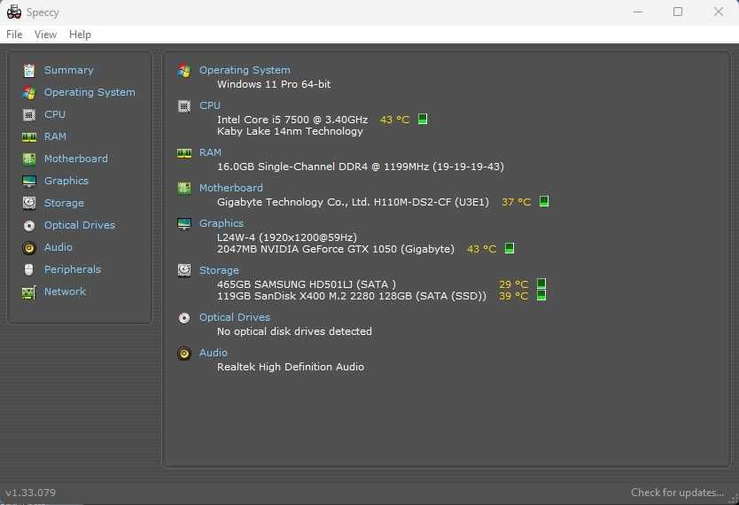 Calculator Unitate PC Gaming Gigabyte I5 7500 Ram 16 Gb GTX 1050 SSD