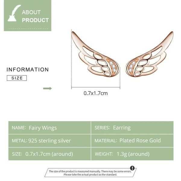Обеци Gold Angel WIng