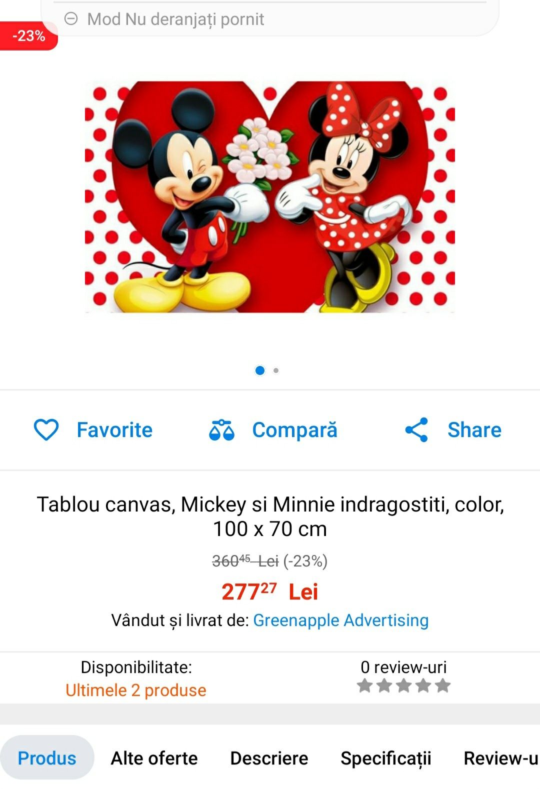 Vand tablou Minnie, printese camera fetite 1-10ani