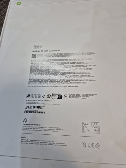 iPad Air 13-inch M3 Wi-Fi 128GB. Sigilata /Space Gray