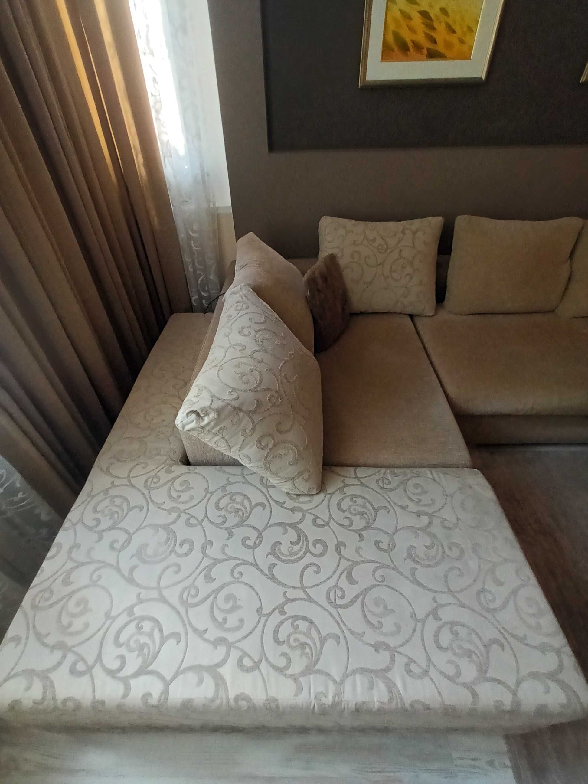 Ъглов диван с механизъм за спане 340cm x 192cm