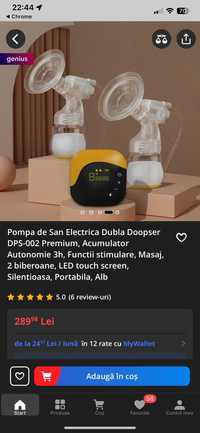 Pompa de san electrica dubla doopser impecabila falosita foarte putin