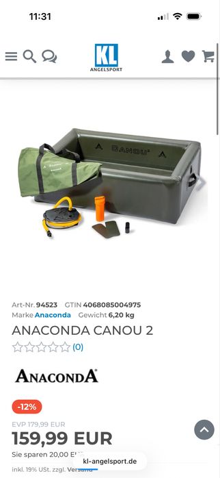 Saltea Anaconda Canoe 2