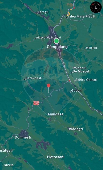 Teren extravilan ieftin 13,500 mp Berevoesti, Arges