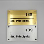 Placă Decorativă Personalizată cu Adresă - ABS 2x1.3mm, Gravură Laser