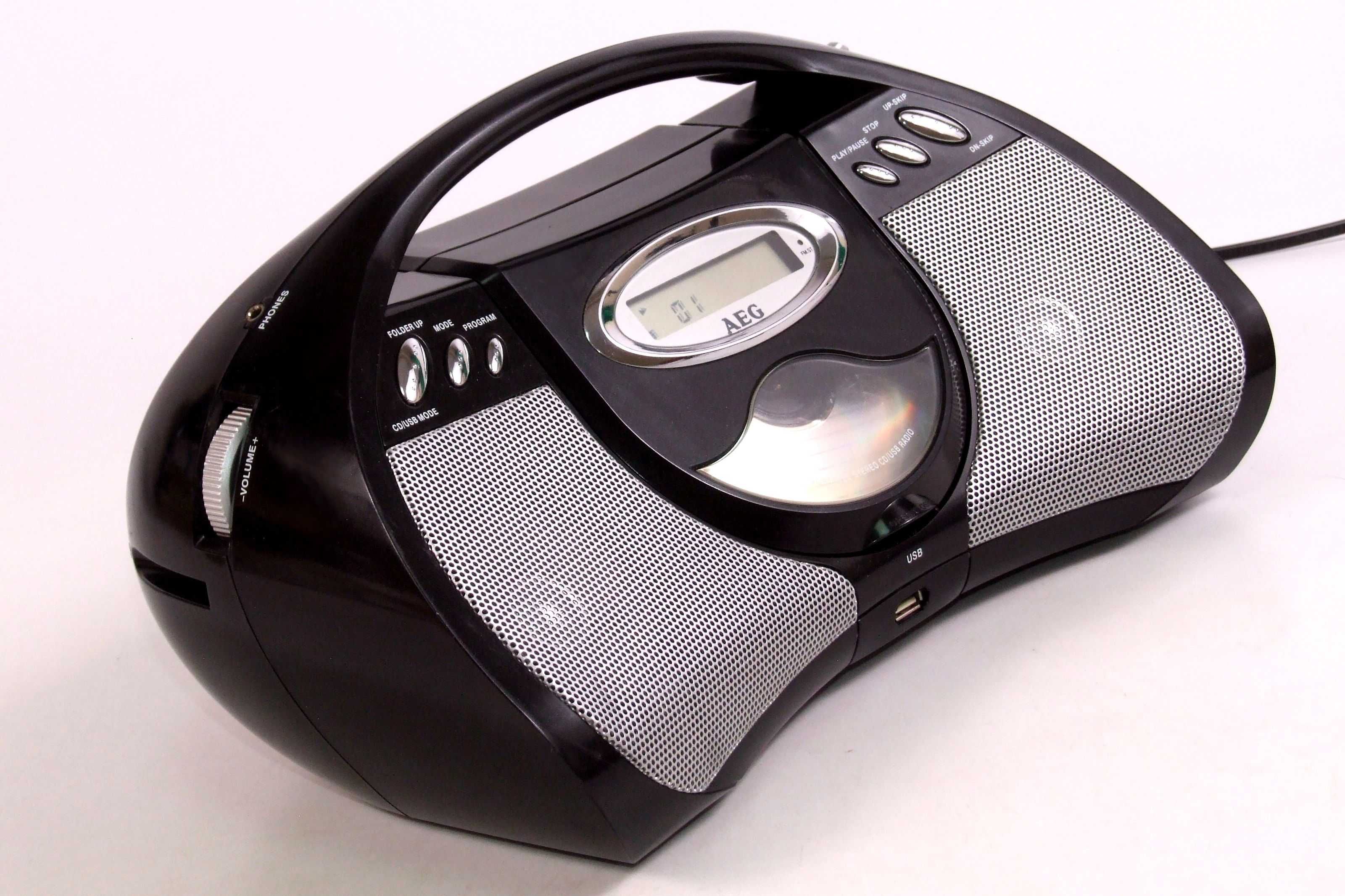 CD/USB Player MP3 - Radio AEG, priza si baterii, Germany, NOU