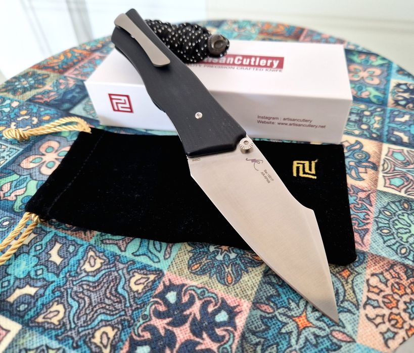 Cutit pliabil EDC Artisan Ahab, otel AR-RPM9, nou