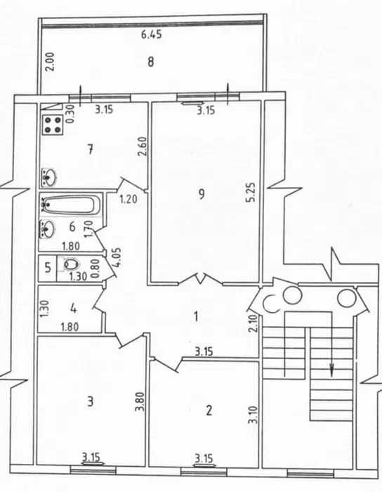 3х комнатная квартира на Лисунова ( 77 серия) кирпичный дом