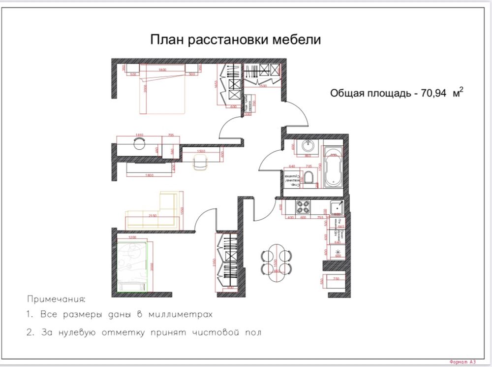 Рабочие чертежи, дизайн интерьера