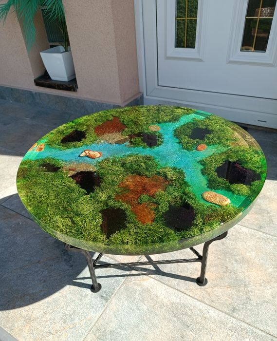 Execut mese rășină epoxidica măsuțe cafea , buchet mireasa rășină