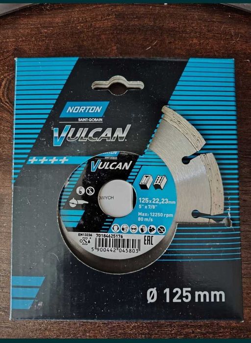 Disc Diamantat Vulcan taiere Beton/Caramida etc de 125