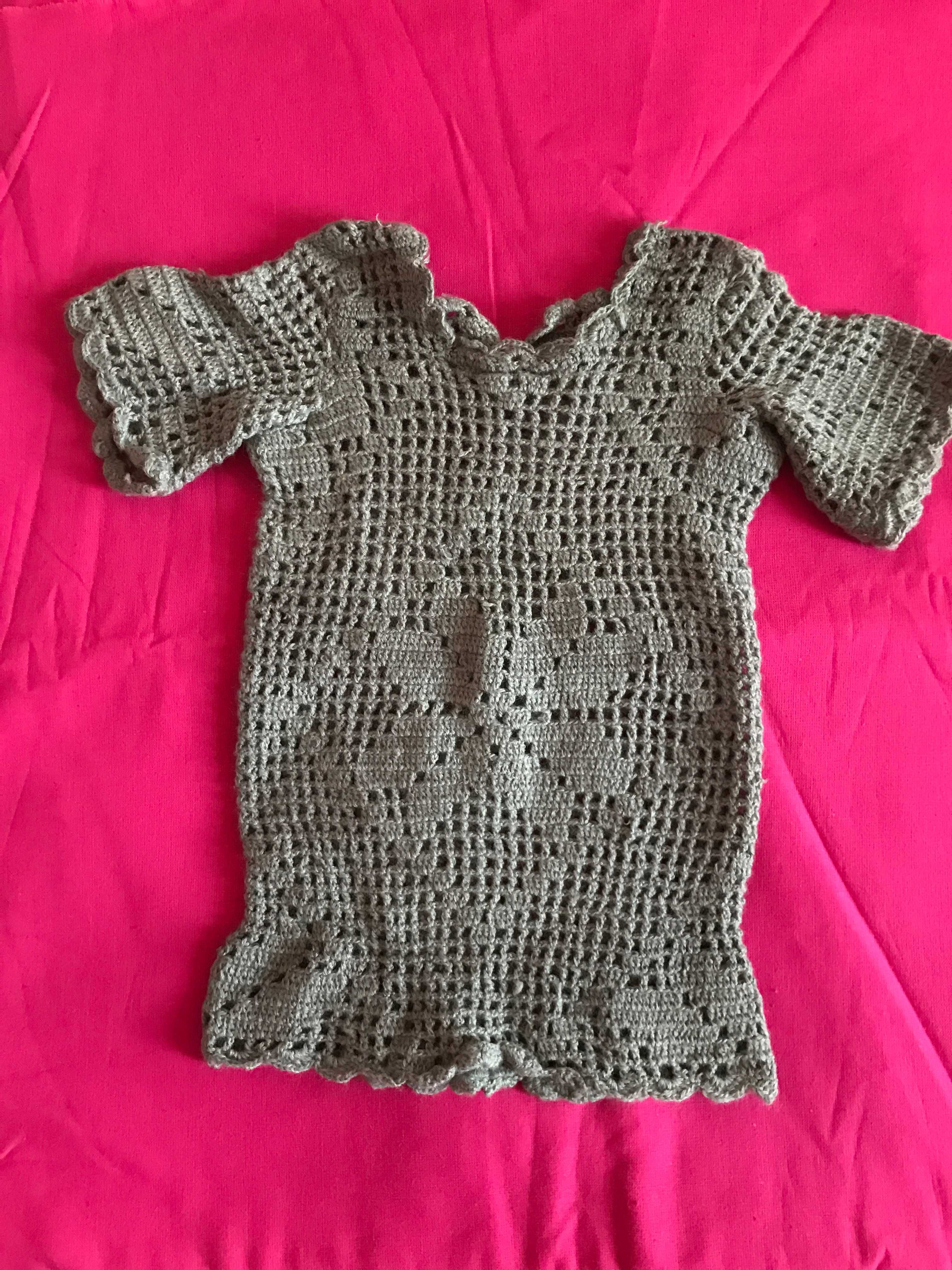 Нова Плетена Бебешка Блуза Панталонки Терлички Елече Шапка Рокля