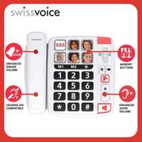 Telefon Fix vârstnici Swiss Voice Xtra 1110, sunet puternic.Nou