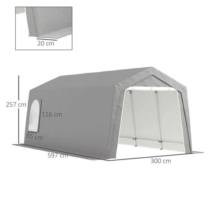 Градински навес Outsunny 3 x 6 м, водоустойчив, с UV-устойчив  капак