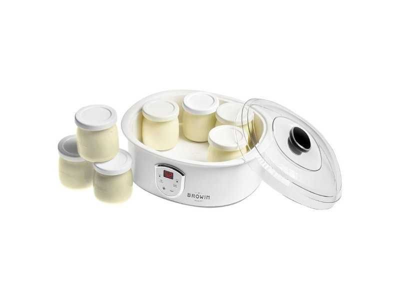 Уред за Кисело Мляко с Термостат и 7 Стъклени Бурканчета Browin 801015
