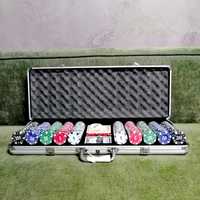 Покерный набор в алюминиевом кейсе Фишки для покера