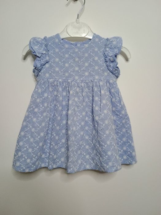 Rochiță bleu fetițe 6-9 luni