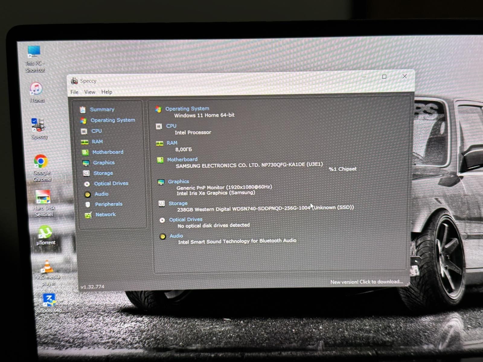 Лаптоп Samsung Galaxy Book 3-(360) Тъчскрийн i5-1340/8RAM/256SSD/13.3И