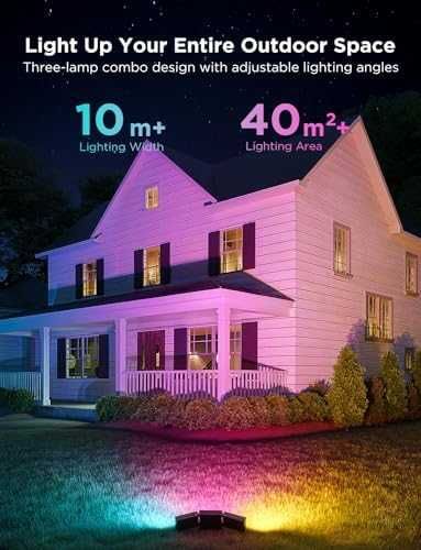 Нов IP66 Водоустойчив Govee Външен Прожектор с Музикални Ефекти