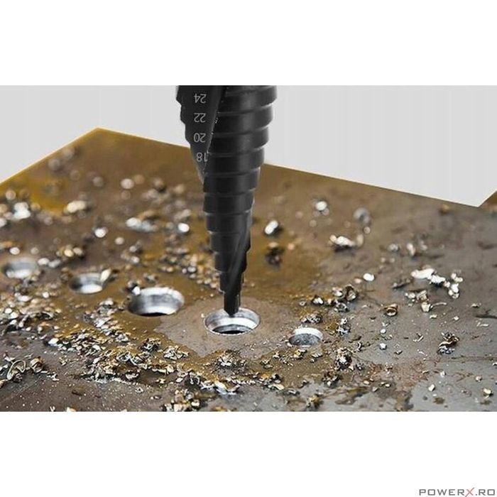 Set burghiu conic 4 - 32 mm, 3 piese, HSS 4241, Verke
