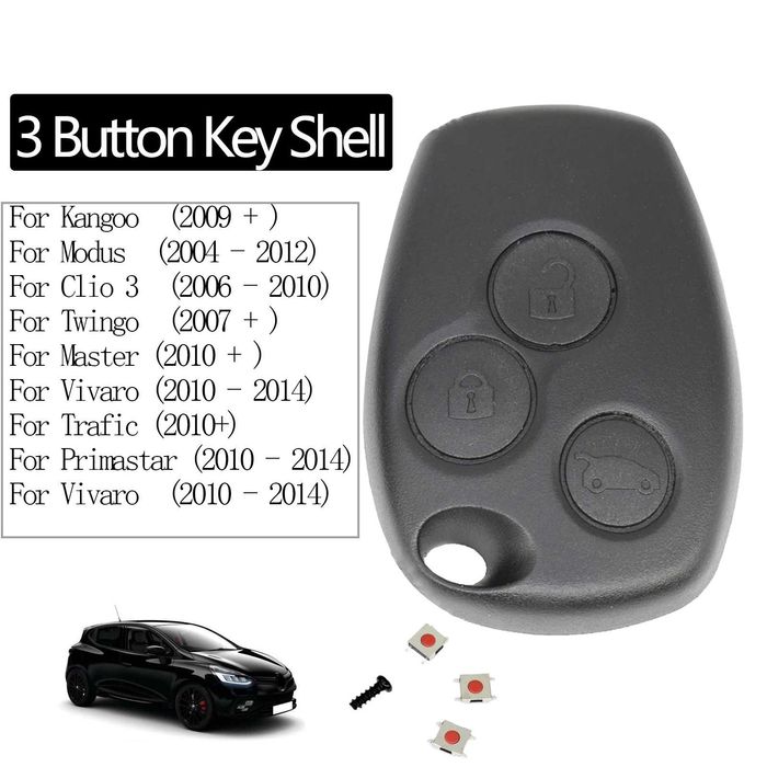 Carcasa cheie Renault Dacia cu trei butoane