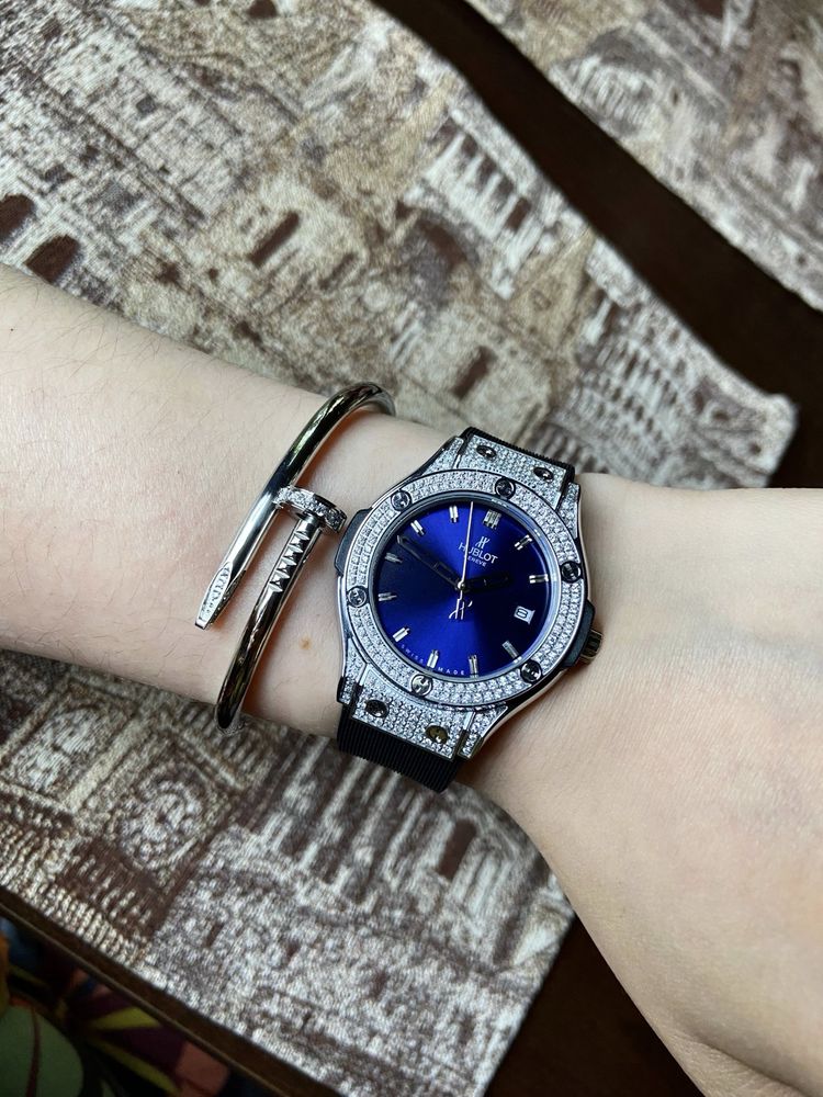 ceas hb big bang blue dial 33,mm lady