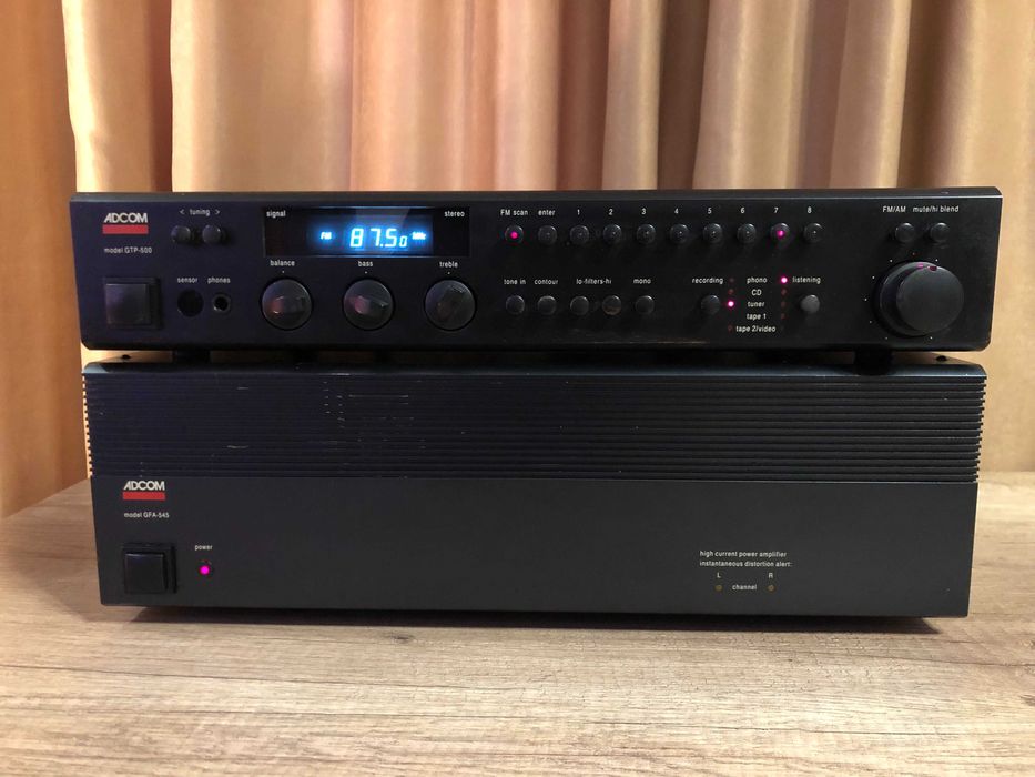 Adcom preu si power GTP-500 si GFA-545, amplificator 500W, made in USA