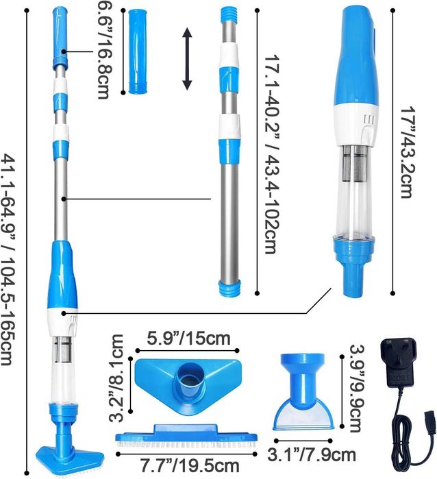 НОВА! Безжична прахосмукачка за басейн 3 в 1, с акумулаторна батерия