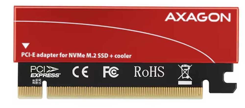 Карта PCI-E x4 Axagon PCEM2-S, Адаптер към 1x M.2 NVMe SSD