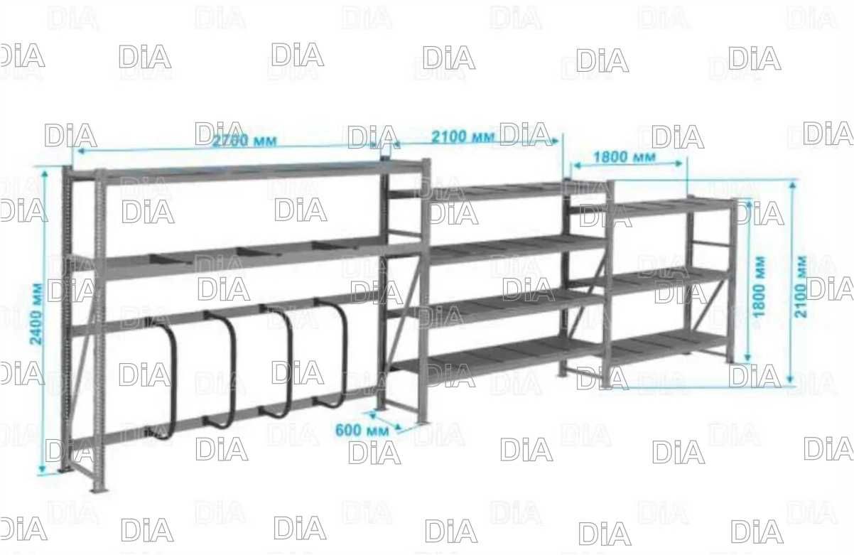 Для склада металлические стеллажи, для больших грузов aess