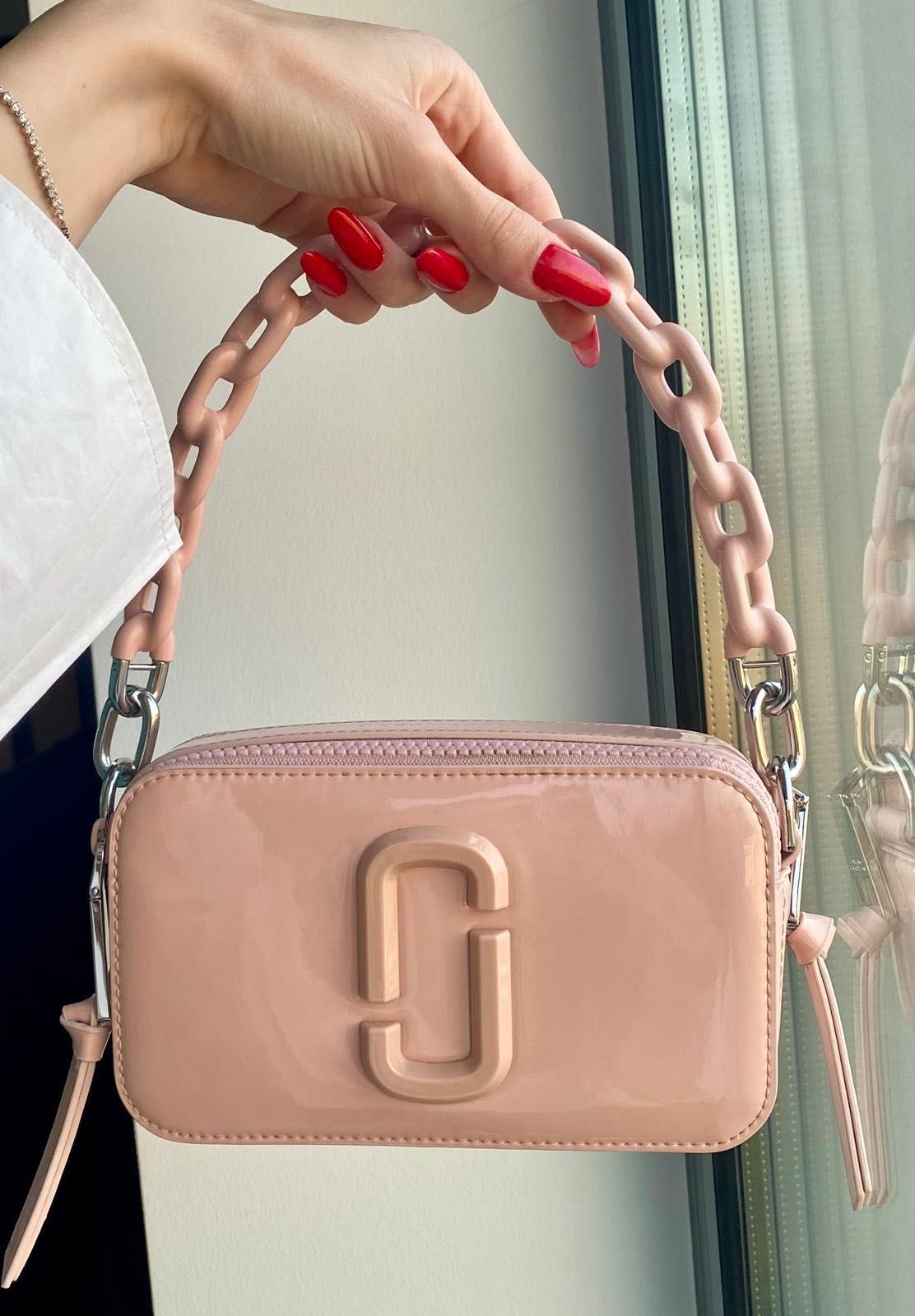Geanta Marc Jacobs The Snapshot Leather Crossbody Bag Originala