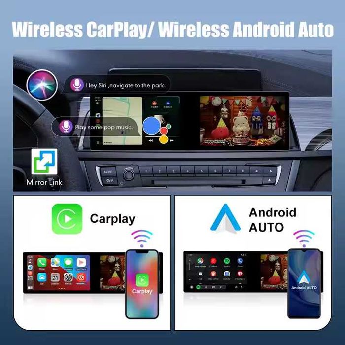 Универсална Двойна Android Mултимедия/Навигация CarPlay/Android Auto