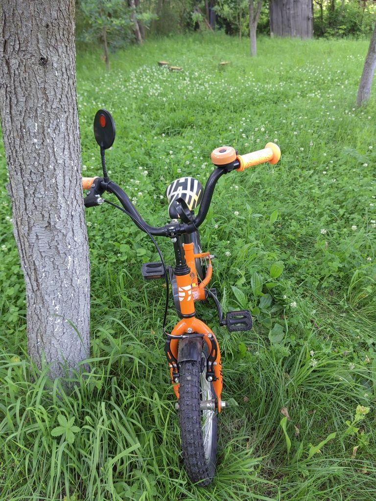 bicicleta speedy 14 inch portocalie copii