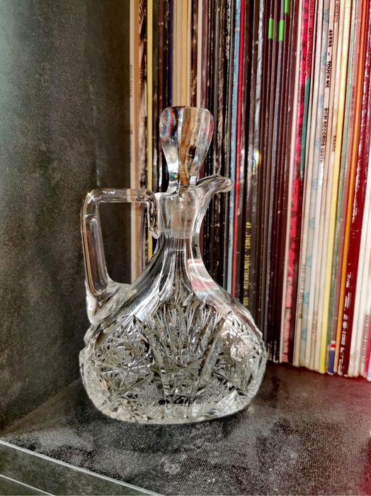 Гарафа оливерник шише кристално стъкло за алкохол напитки ликьор