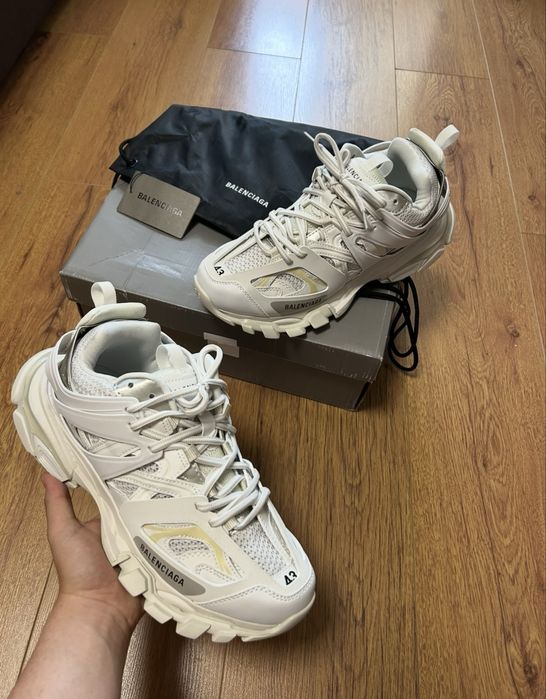 adidasi balenciaga track white albi premium