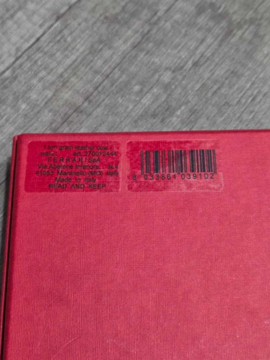 Portofel Original Ferrari, Piele Naturală (Grain Leather Cow), NOU!